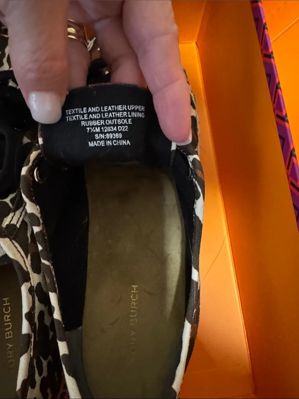 Tory Burch Leopard-Print Canvas Sneakers in Black & Brown